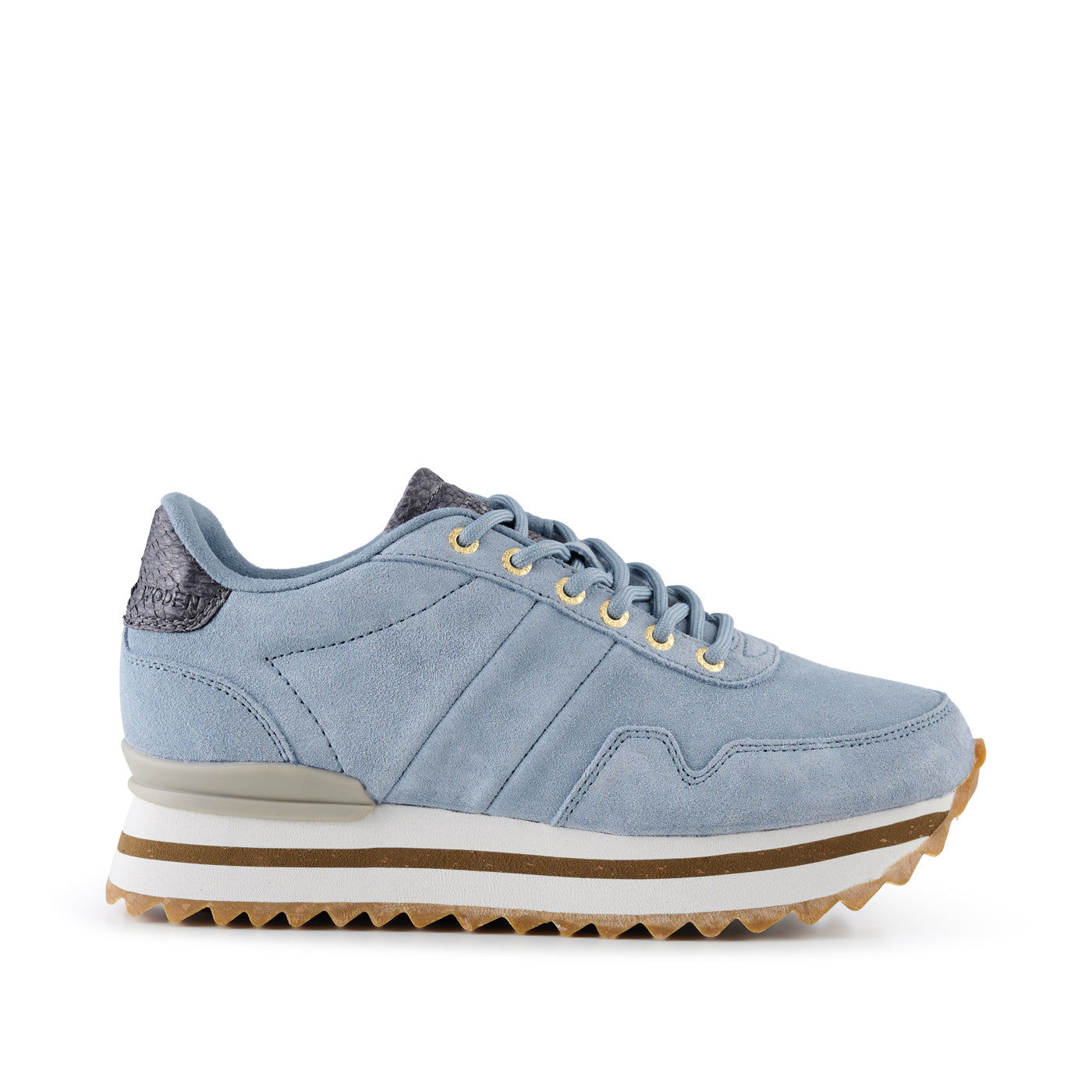 Nora III Suede Plateau Dusty Blue –