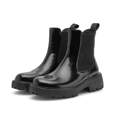 WODEN STB WOMENS Aya Patent Boots 020 Black