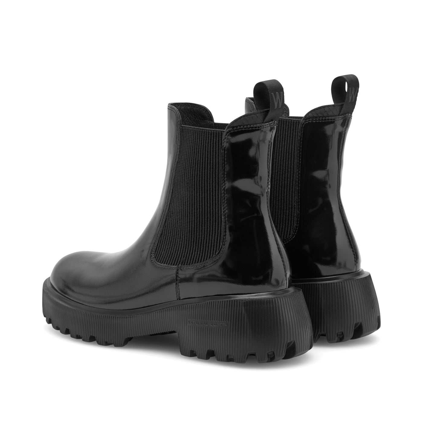 WODEN STB WOMENS Aya Patent Boots 020 Black