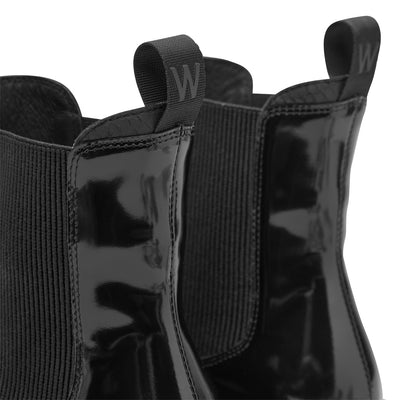 WODEN STB WOMENS Aya Patent Boots 020 Black