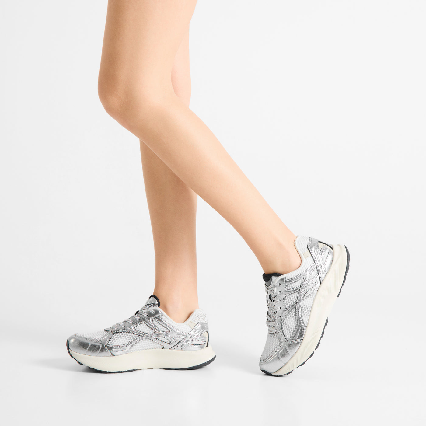 WODEN Freja Metallic Sneakers 039 Silver