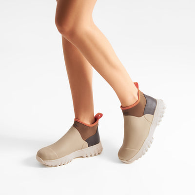 WODEN Irene Waterproof Rubber Boots 259 Coffee Cream Multi