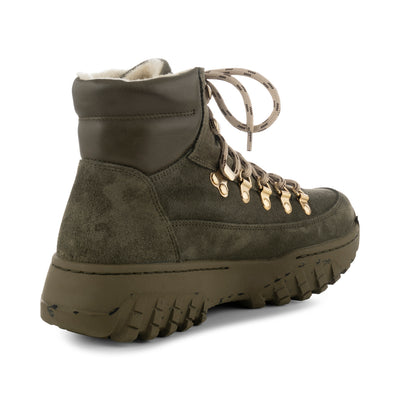 WODEN Iris Track Suede Boots 788 Moss