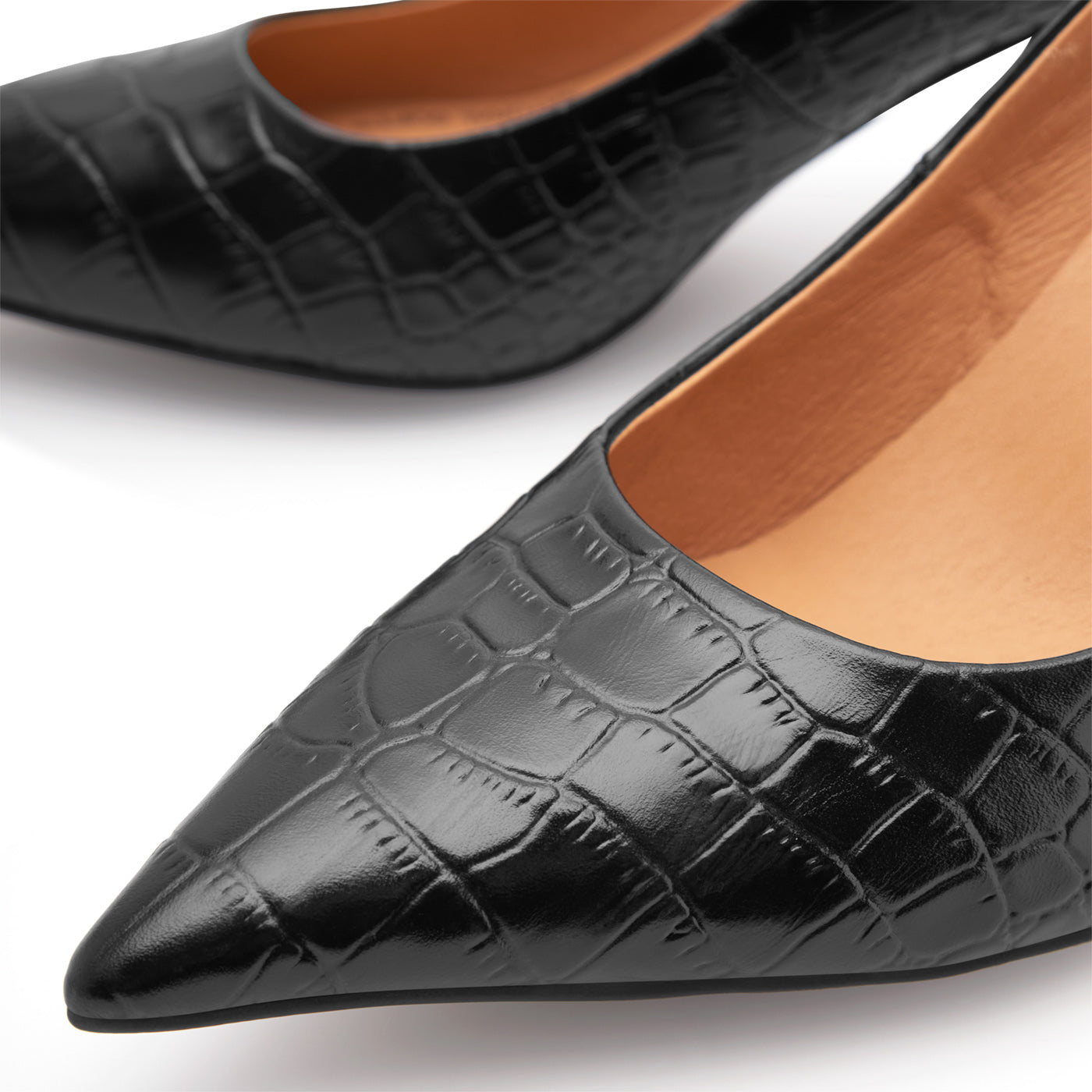 WODEN STB WOMENS Laura Croco Heels 020 Black