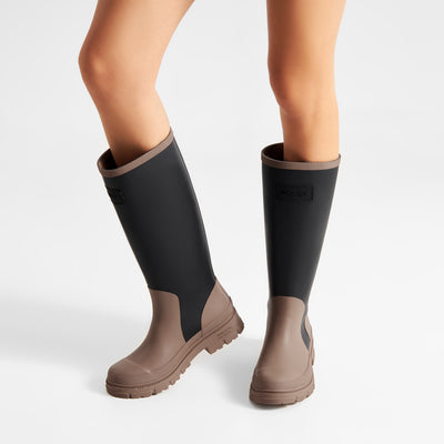 WODEN Le Waterproof Rubber Boots 351 Black/Cortado