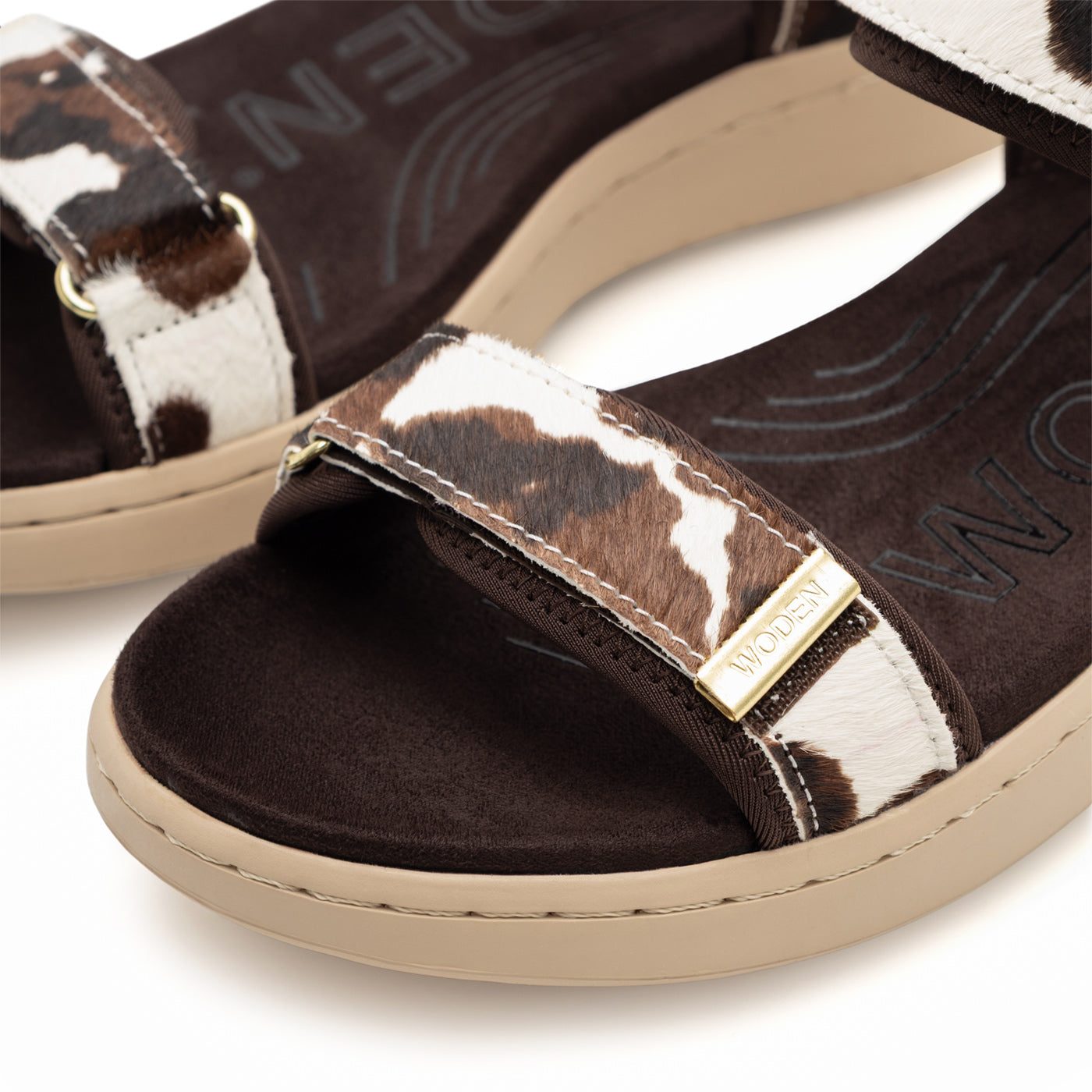 WODEN Line Animal Sandals 357 Cow