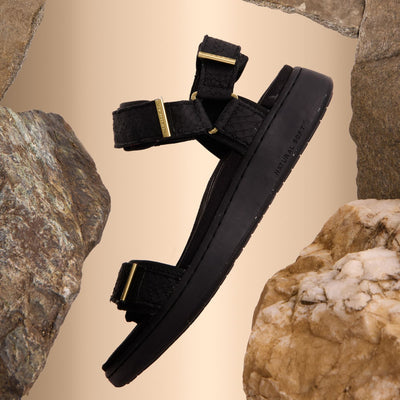 WODEN Line Fish Sandals 020 Black