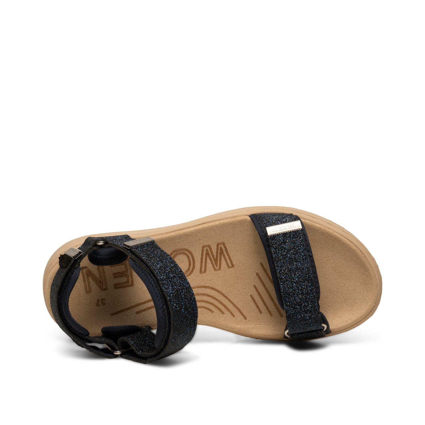 WODEN Line Glitter Sandals 009 Dark Navy