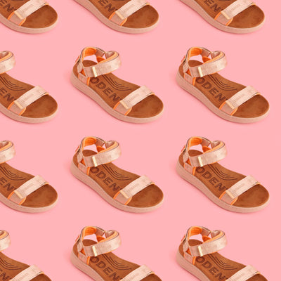 WODEN Line Heritage Sandals 852 Coffee Cream