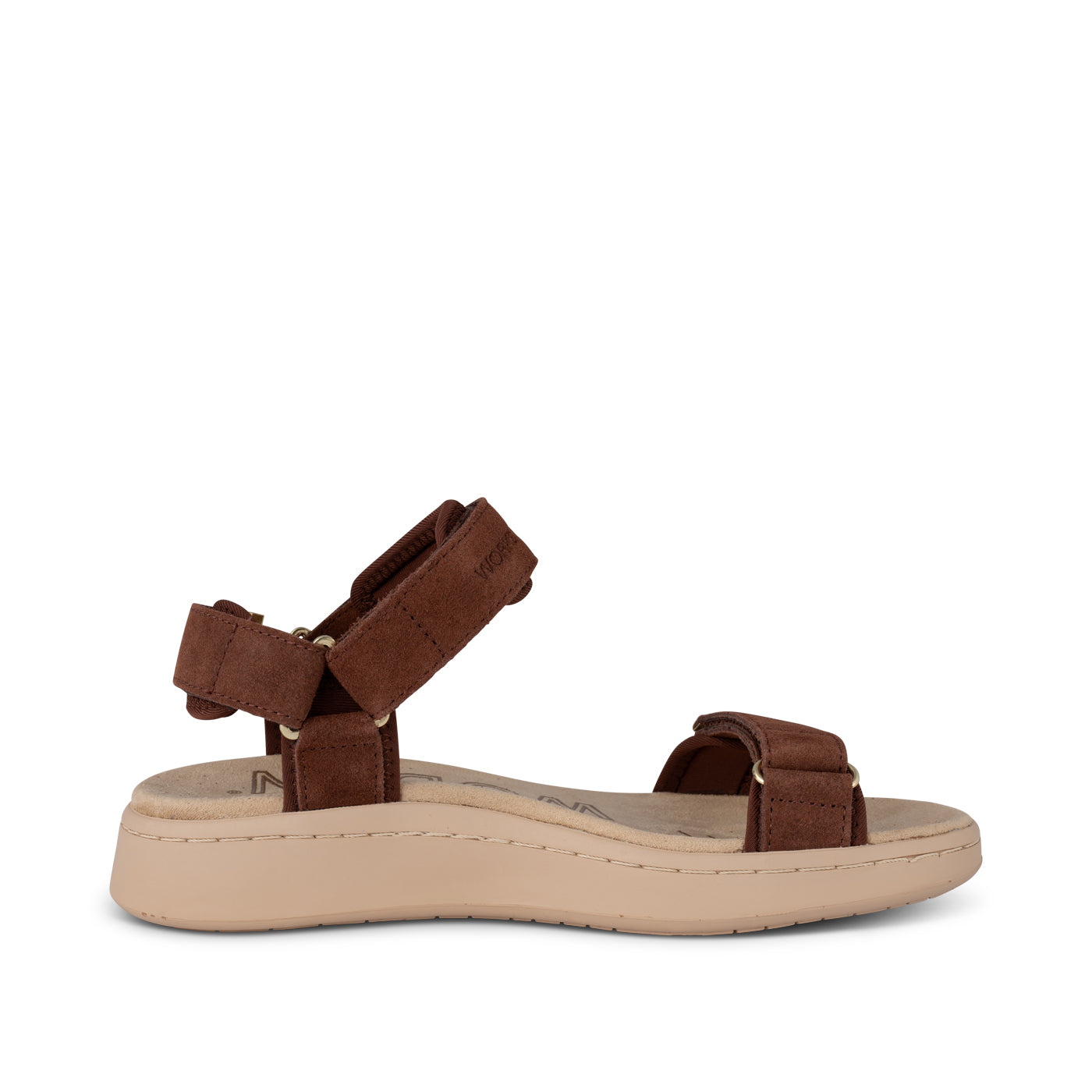 WODEN Line Suede Sandals 312 Sepia