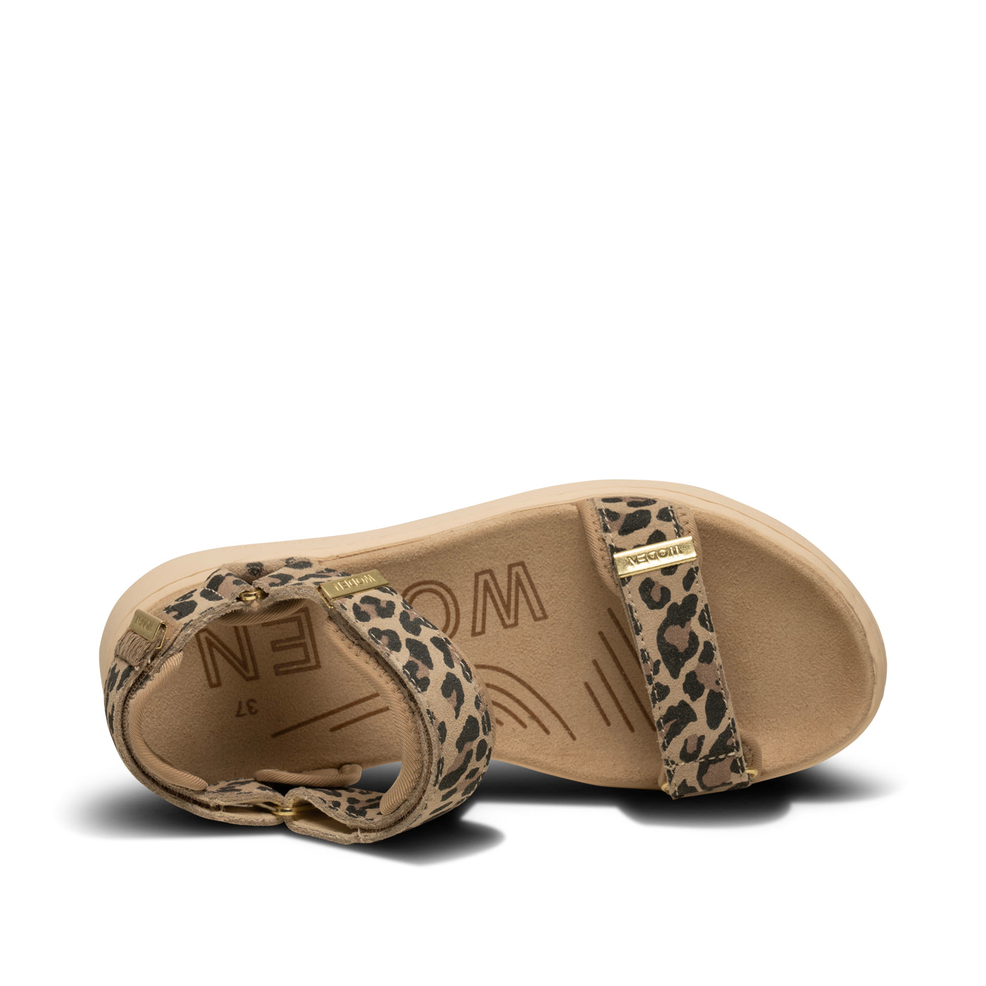 WODEN Line Suede Sandals 327 Leopard