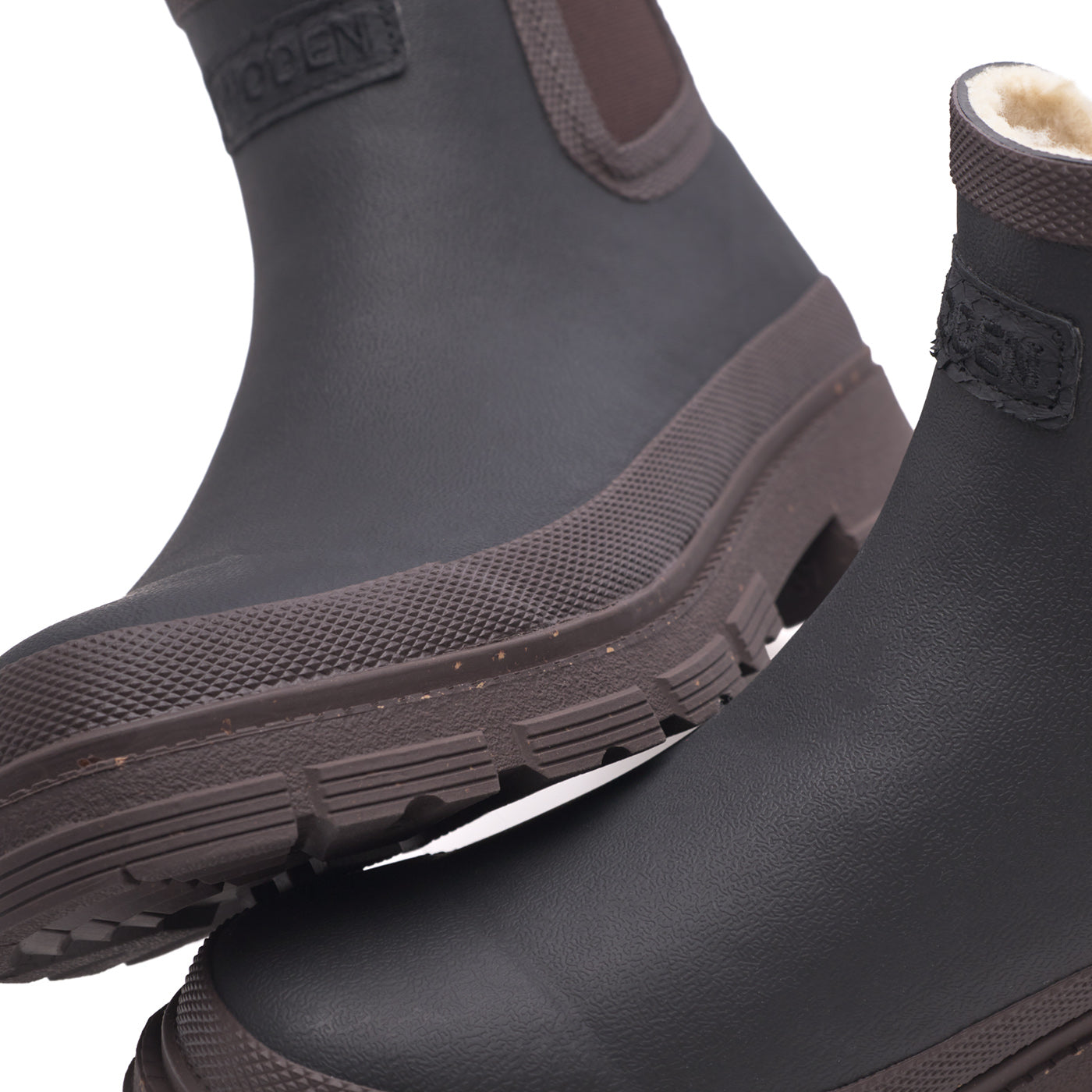 WODEN Liv Warm Waterproof Rubber Boots 352 Black/Chocolate