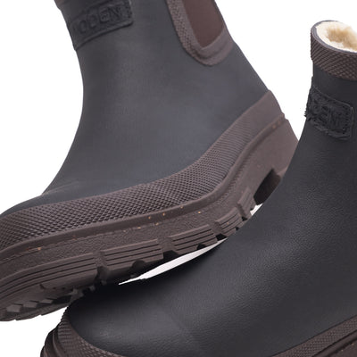 WODEN Liv Warm Waterproof Rubber Boots 352 Black/Chocolate