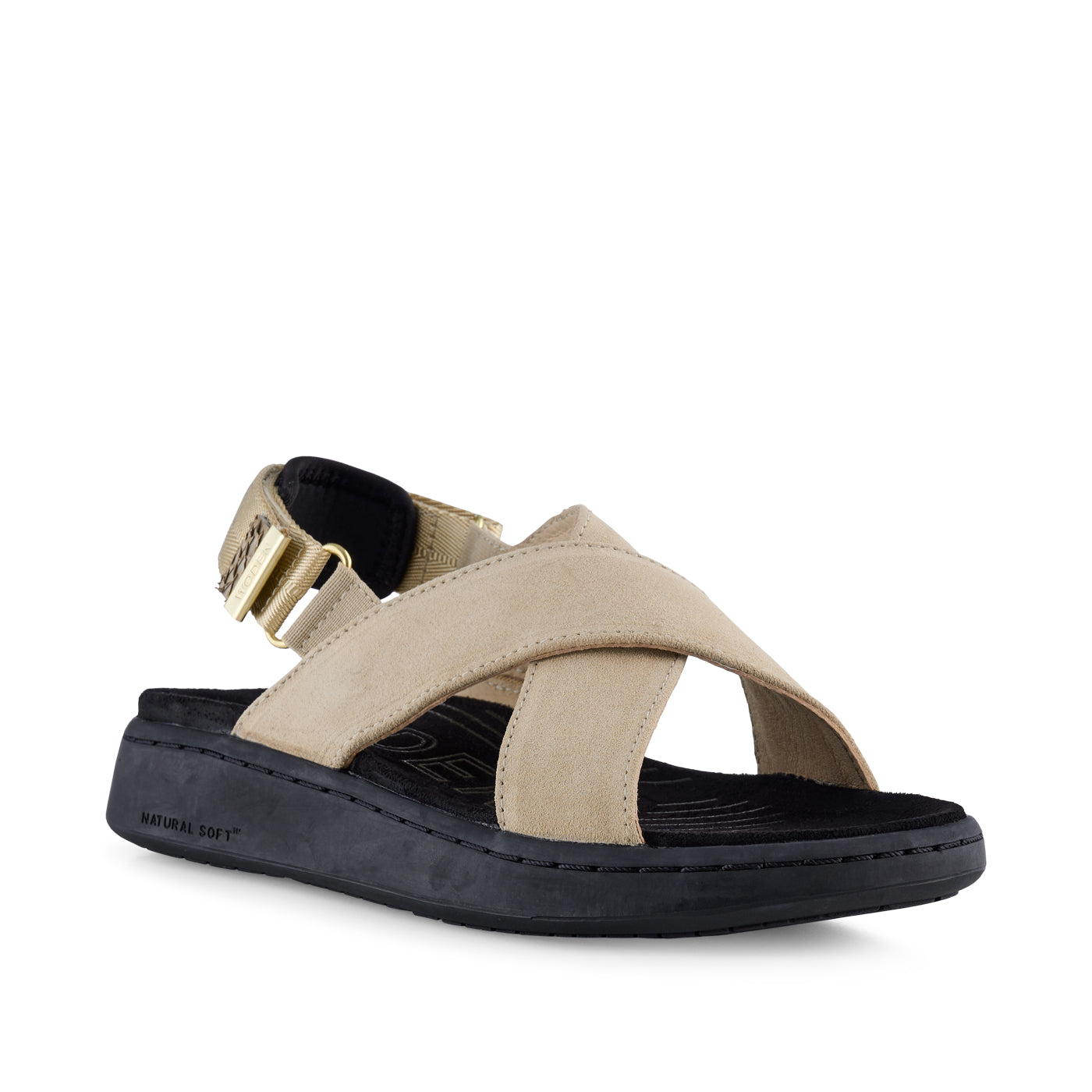 WODEN Luna Suede Sandals 705 Beige