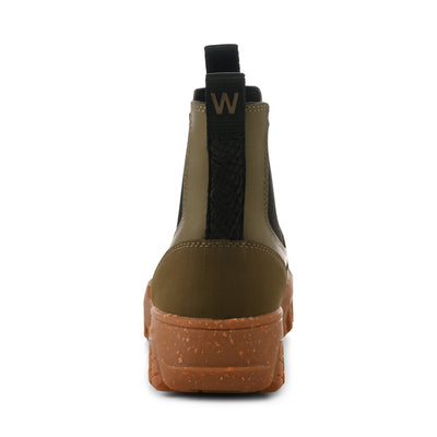 WODEN Magda Track Waterproof Rubber Boots 877 Dark Olive/Gum