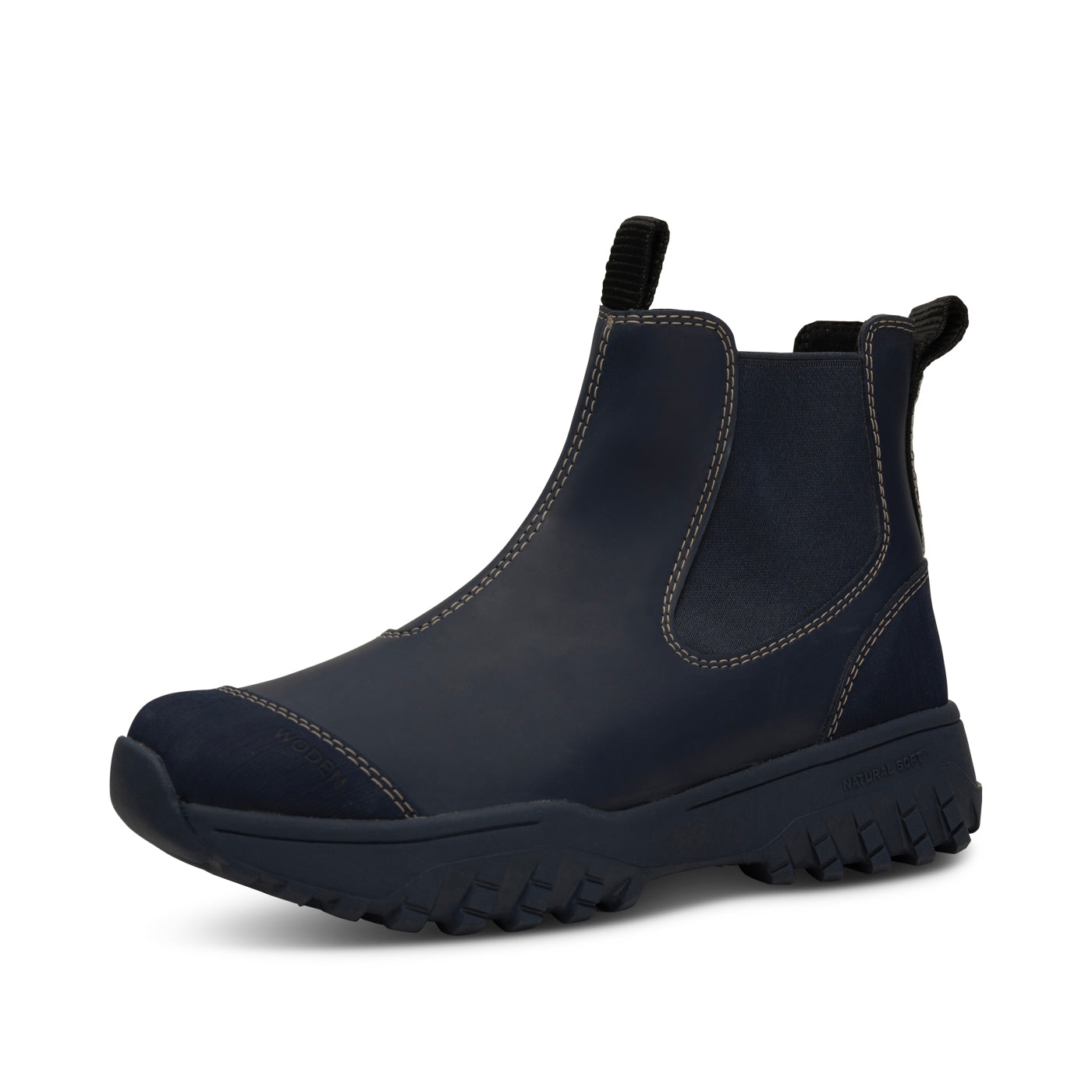 WODEN Magda Track Waterproof Rubber Boots 960 Dark Navy/Coffee Cream