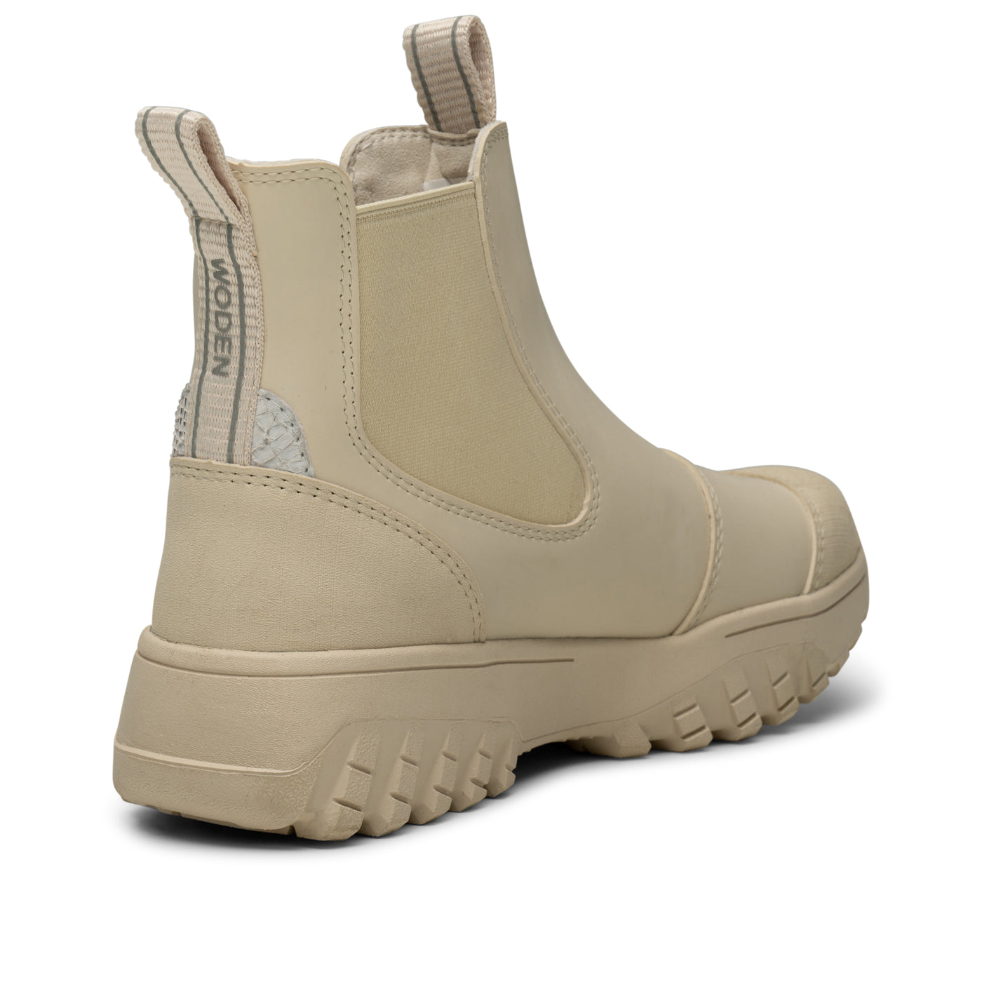 WODEN Magda Track Waterproof Reflective Rubber Boots 813 Ivory