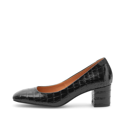 WODEN STB WOMENS Marie Low Croco Heels 020 Black