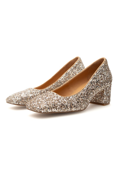 WODEN STB WOMENS Marie Low Glitter Heels 763 Multi