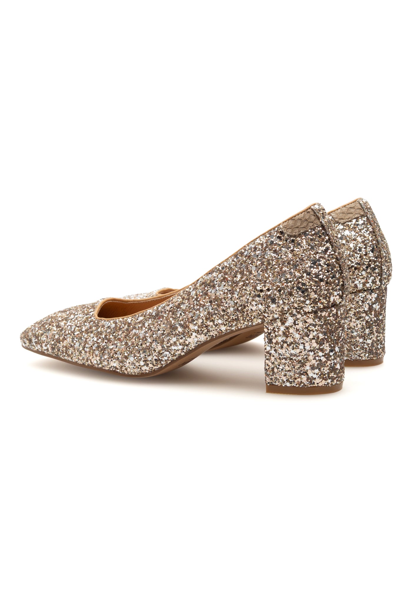 WODEN STB WOMENS Marie Low Glitter Heels 763 Multi