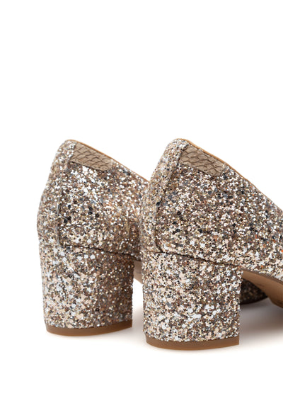 WODEN STB WOMENS Marie Low Glitter Heels 763 Multi