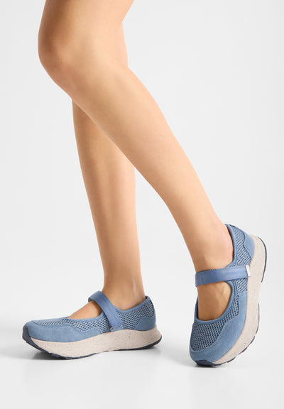 WODEN Mary Mesh Ballerina 187 Old Denim
