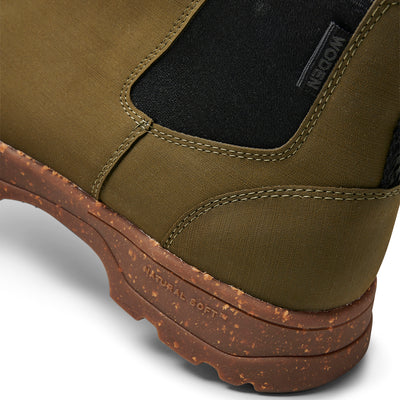 WODEN MENS Melvin Track Waterproof Rubber Boots 877 Dark Olive/Gum