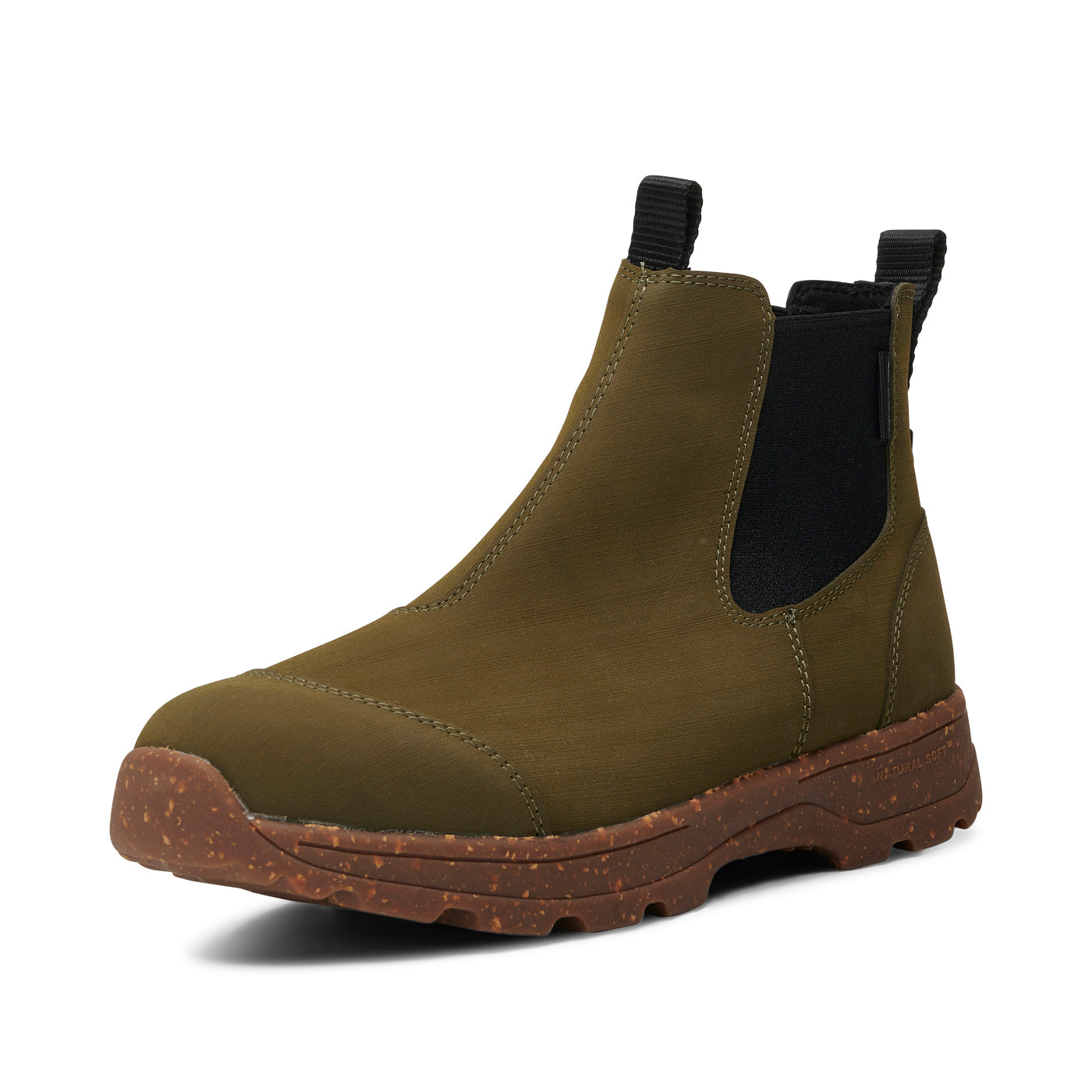 WODEN MENS Melvin Track Waterproof Rubber Boots 877 Dark Olive/Gum