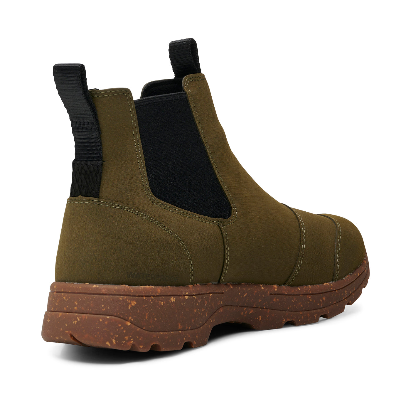 WODEN MENS Melvin Track Waterproof Rubber Boots 877 Dark Olive/Gum