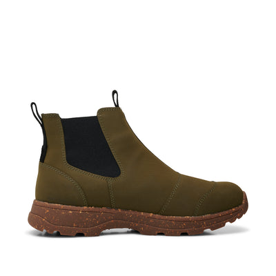 WODEN MENS Melvin Track Waterproof Rubber Boots 877 Dark Olive/Gum