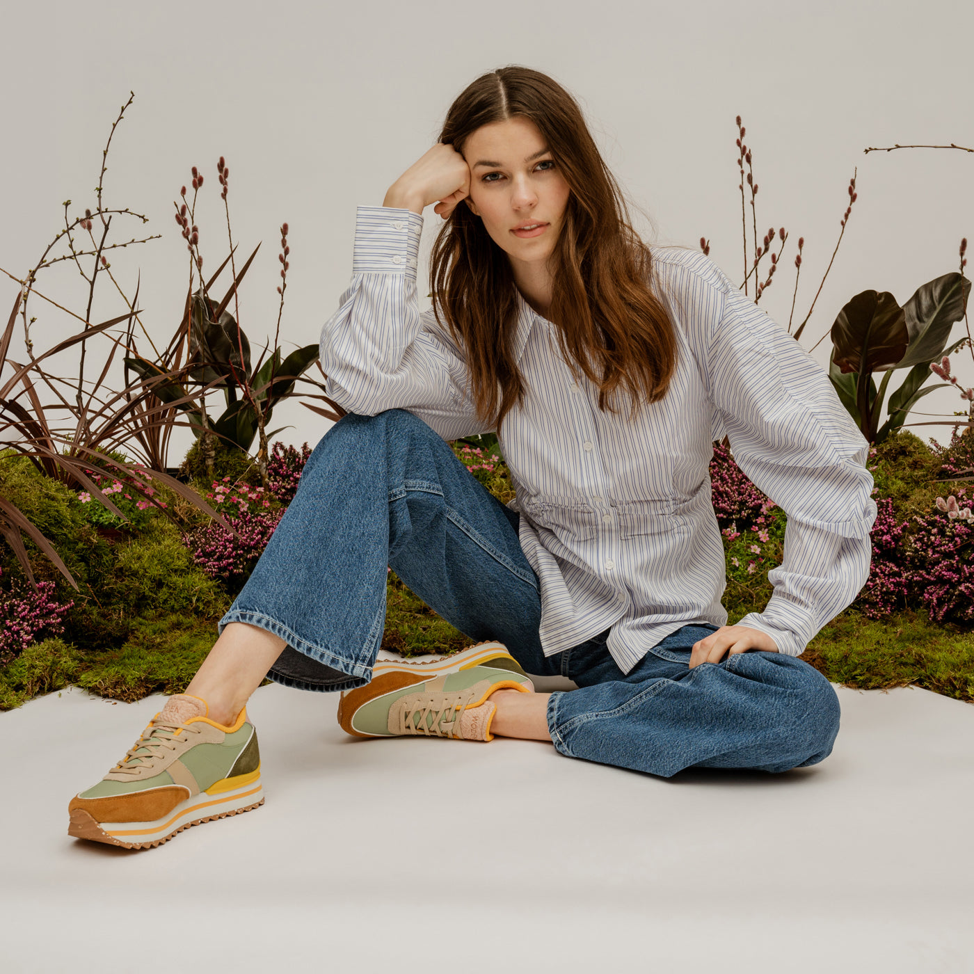 WODEN Nellie II Plateau Sneakers 909 Algae