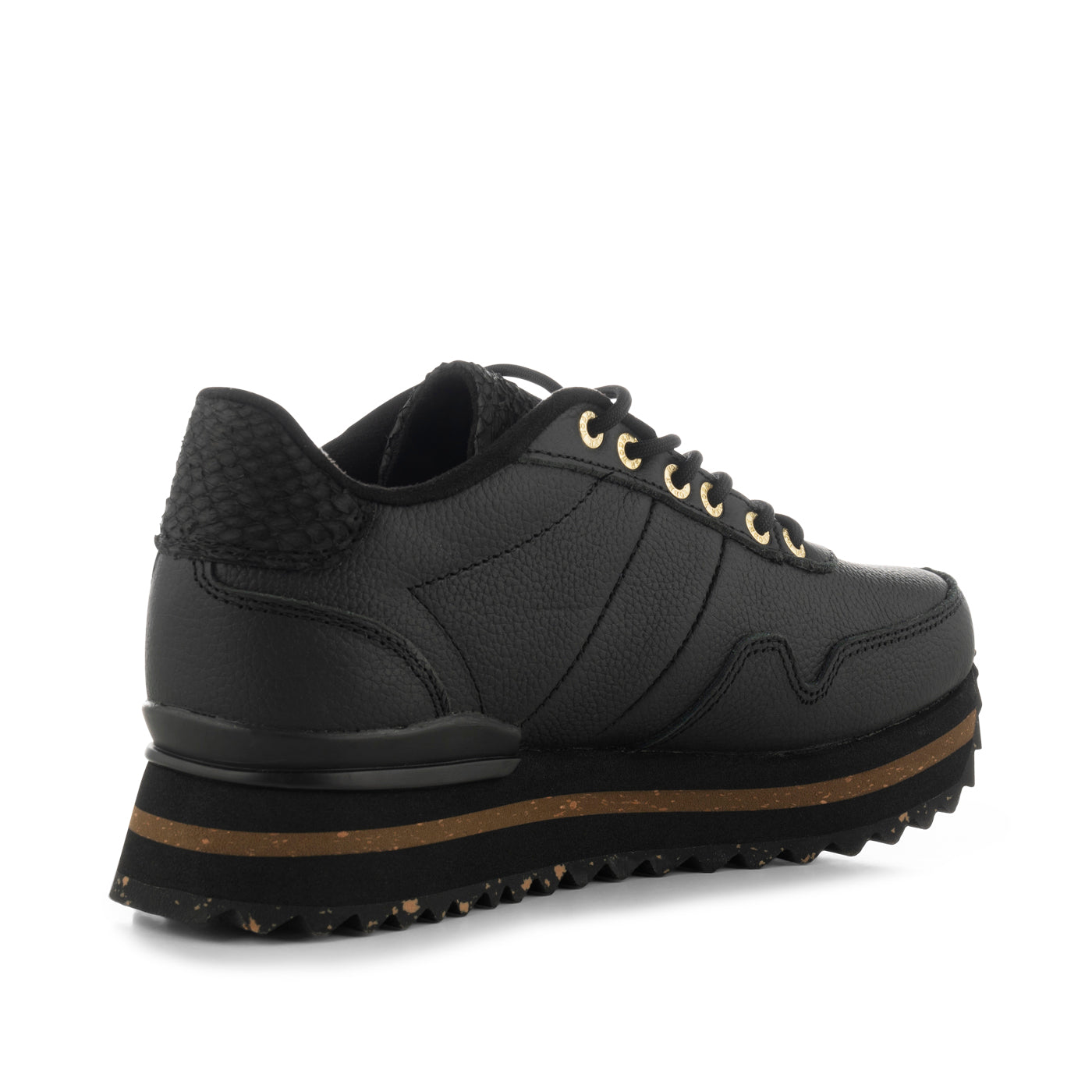 WODEN Nora III Full Leather Plateau Plateau 020 Black