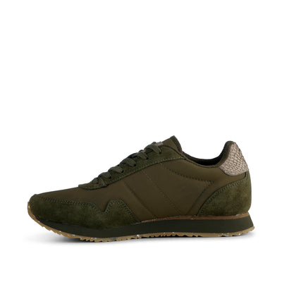 WODEN Nora III Leather Sneakers 295 Dark Olive