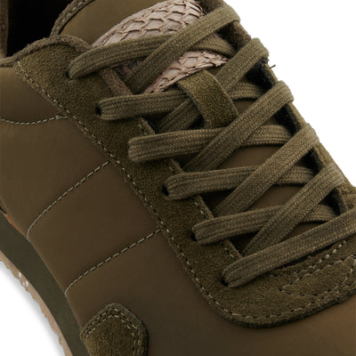 WODEN Nora III Leather Sneakers 295 Dark Olive