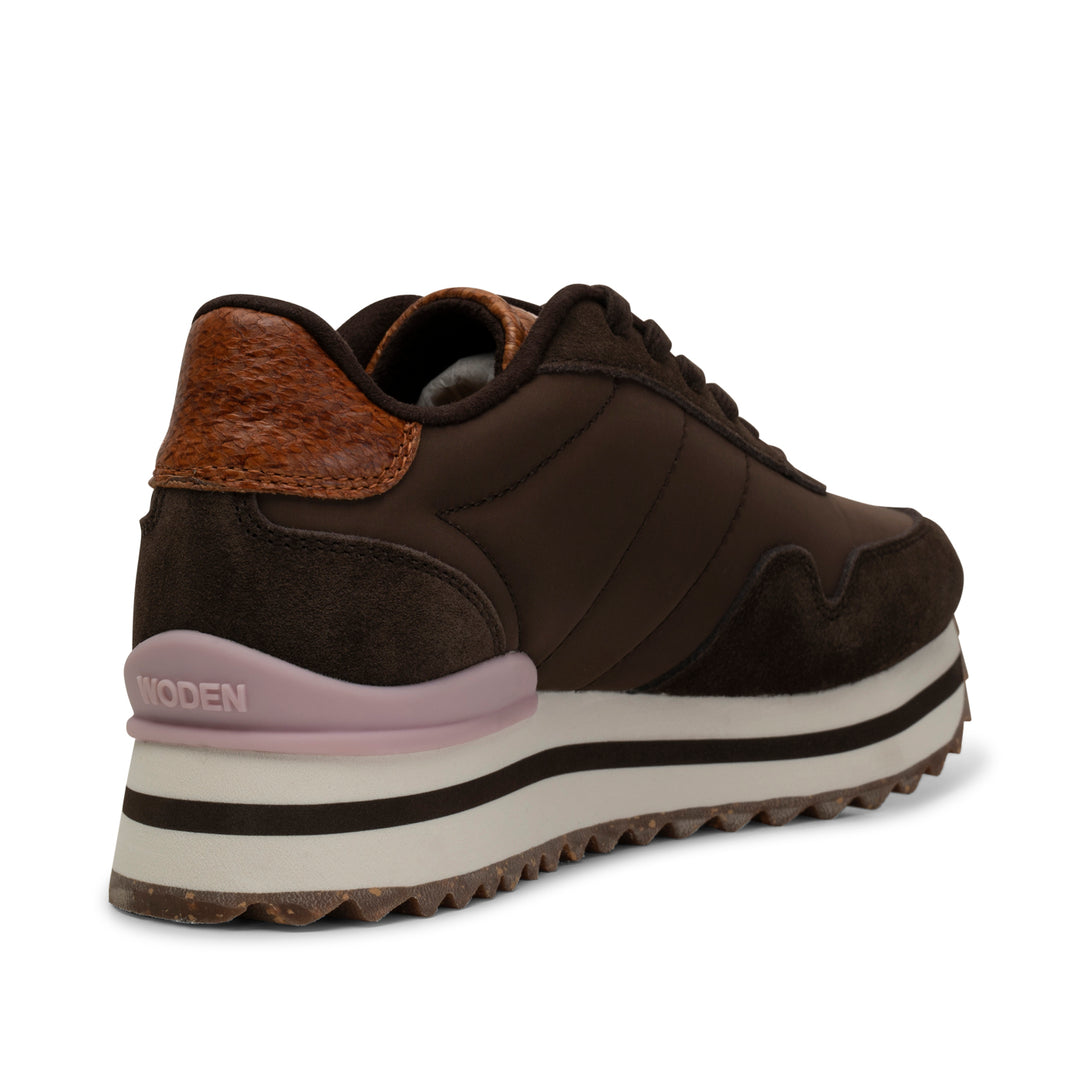 Nora III Leather Plateau Chocolate –