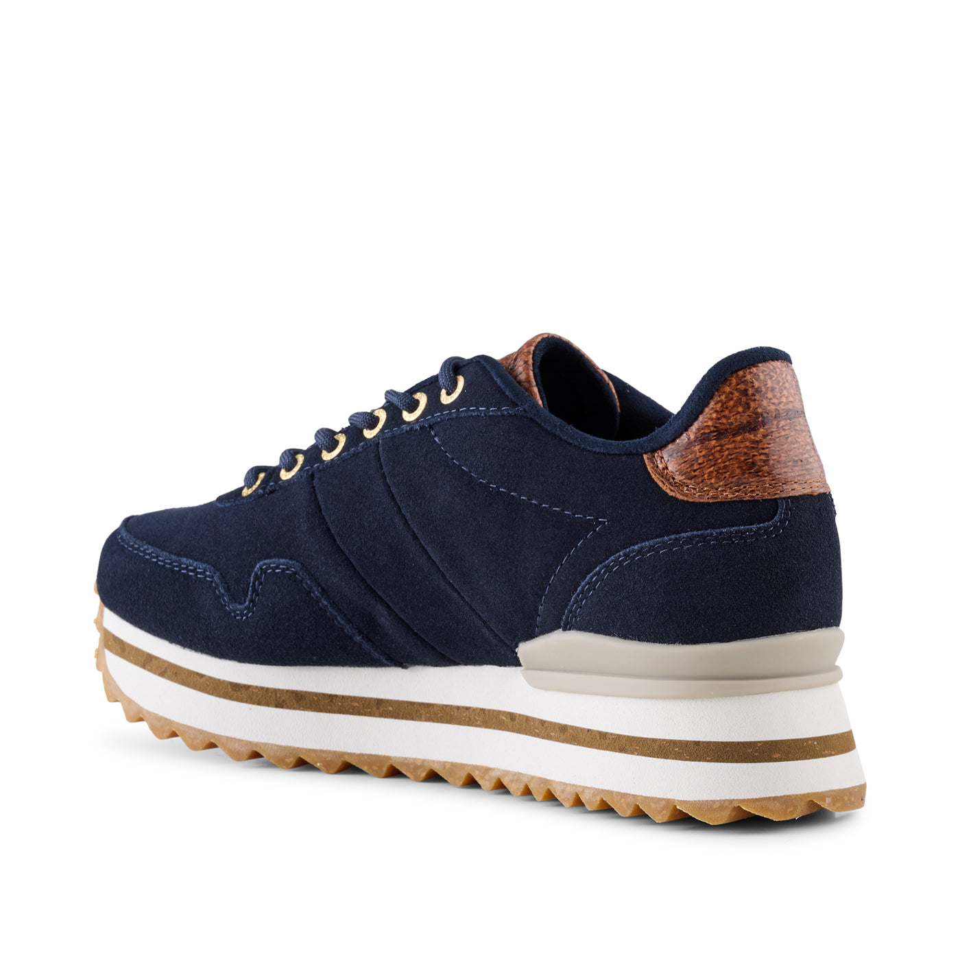 WODEN Nora III Suede Plateau Sneakers 009 Dark Navy