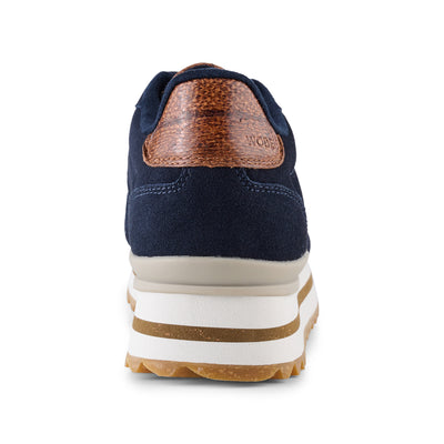 WODEN Nora III Suede Plateau Sneakers 009 Dark Navy