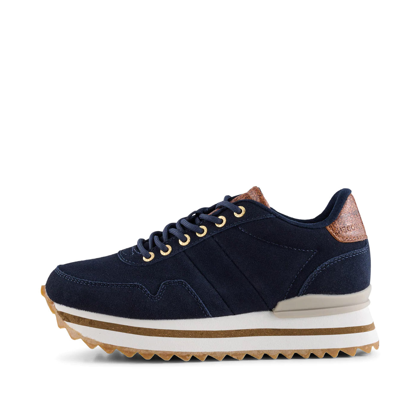 WODEN Nora III Suede Plateau Sneakers 009 Dark Navy