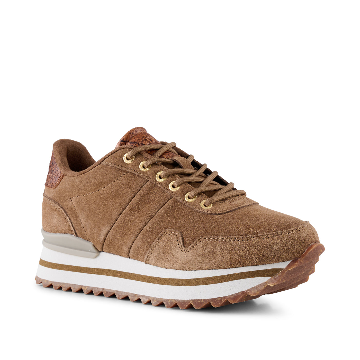 WODEN Nora III Suede Plateau Sneakers 069 Latte