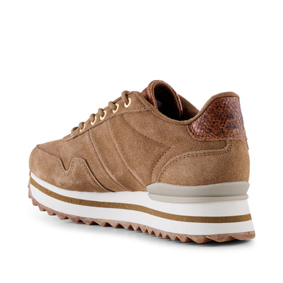 WODEN Nora III Suede Plateau Sneakers 069 Latte