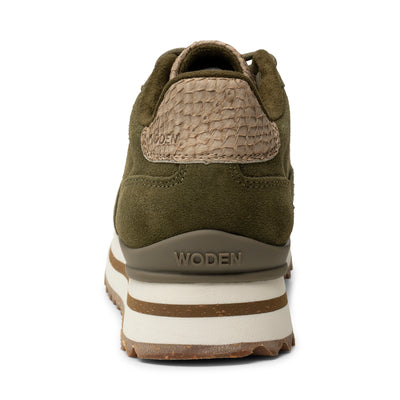 WODEN Nora III Suede Plateau Sneakers 295 Dark Olive