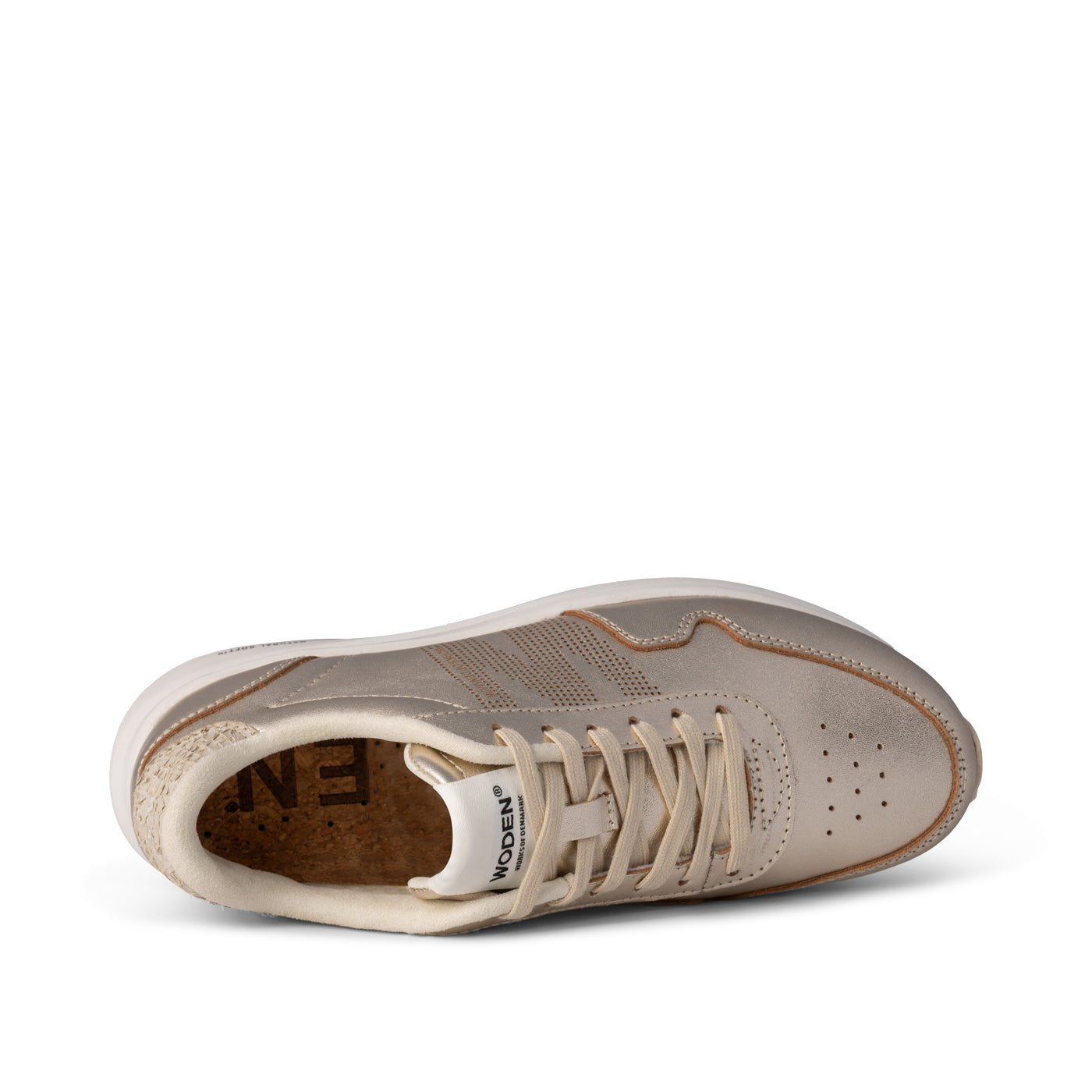 WODEN Nora Natural Soft Metallic Sneakers 045 Gold