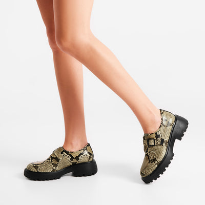 WODEN STB WOMENS Posey Monk Snake Shoes 856 Snake
