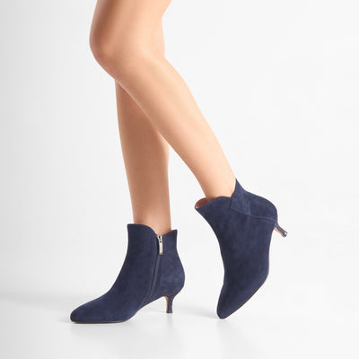WODEN STB WOMENS Saga Zip S Heels 009 Dark Navy