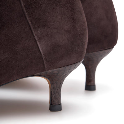 WODEN STB WOMENS Saga Zip S Heels 063 Chocolate