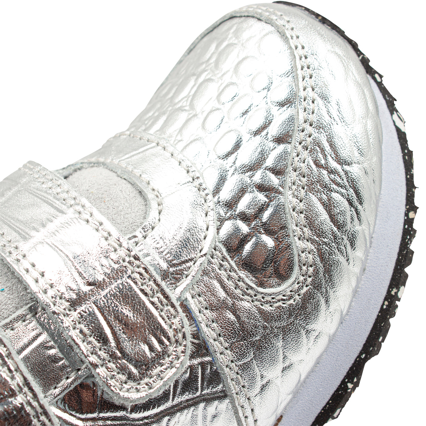 WODEN KIDS Sandra Croco Shiny Sneakers 039 Silver