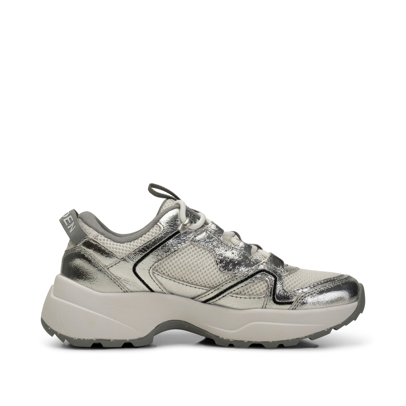 WODEN Sif Metallic Sneakers 511 Blanc de Blanc