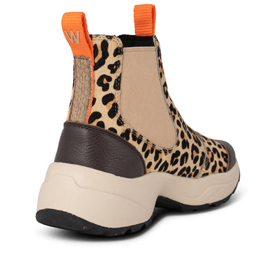 WODEN Silje Cowhair Boots 215 Coffee Cream/Leopard