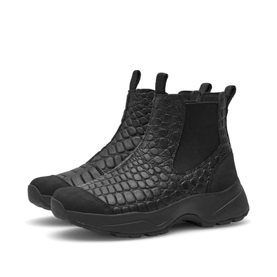 WODEN Siri Croco Waterproof Rubber Boots 020 Black