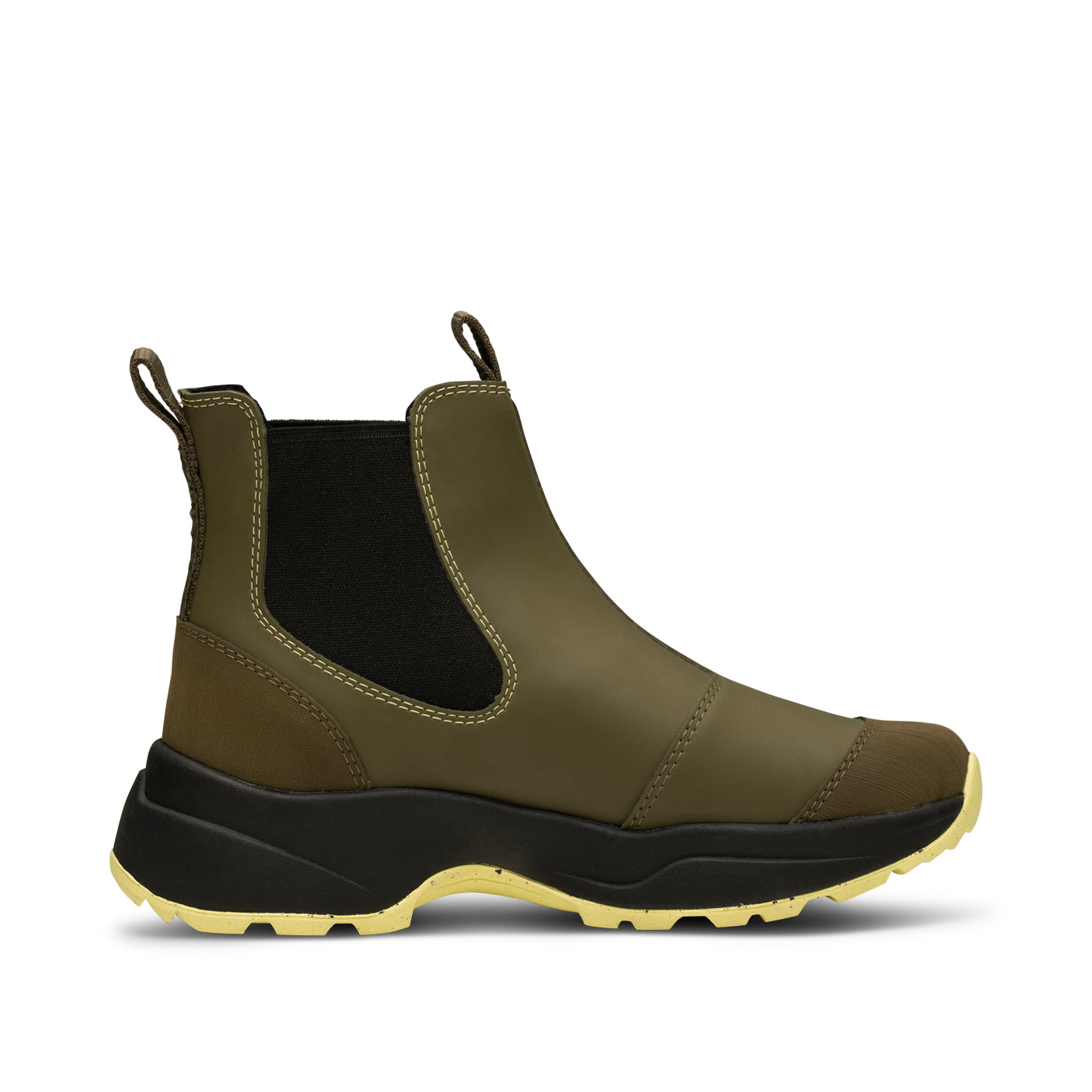 WODEN Siri Waterproof Rubber Boots 1001 Dark Olive/Pale Lime